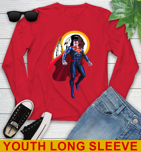 NFL Superman DC Sports Football Washington Redskins Youth Long Sleeve 11