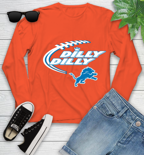 NFL Detroit Lions Dilly Dilly Football Sports Youth Long Sleeve 4