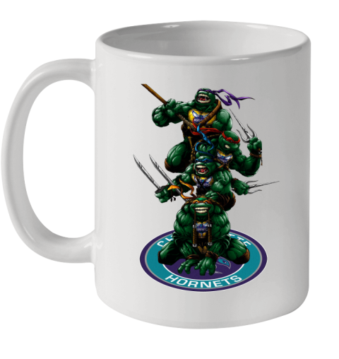 NBA Basketball Charlotte Hornets Teenage Mutant Ninja Turtles Shirt Ceramic Mug 11oz