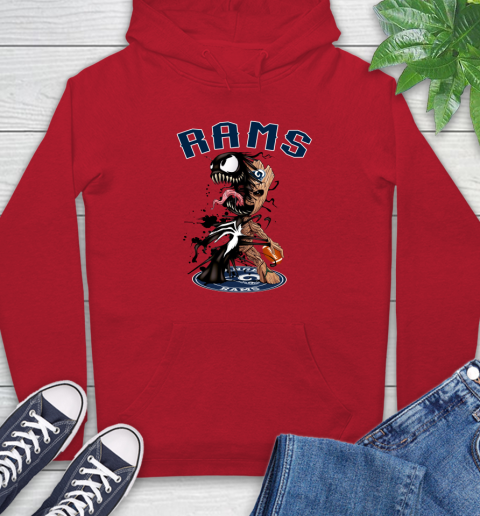 NFL Los Angeles Rams Football Venom Groot Guardians Of The Galaxy Hoodie 10