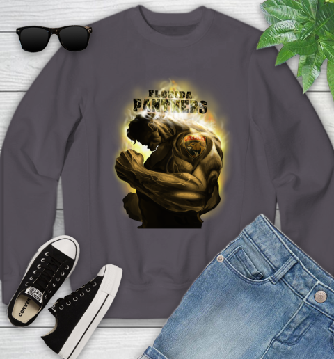 Florida Panthers NHL Hockey Hulk Marvel Avengers Sports Youth Sweatshirt 5
