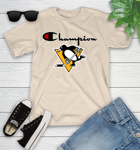 NHL Hockey Pittsburgh Penguins Champion Shirt Youth T-Shirt 9