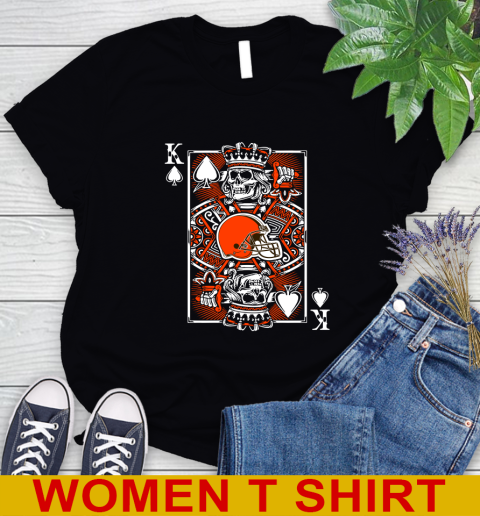 Cleveland Browns NFL Football The King Of Spades Death Cards Shirt Women's T-Shirt