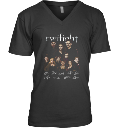 Twilight All Characters Signature V-Neck T-Shirt