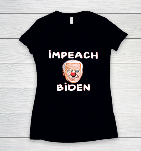 Impeach Joe Biden Idiot Republican Anti Biden Women's V-Neck T-Shirt