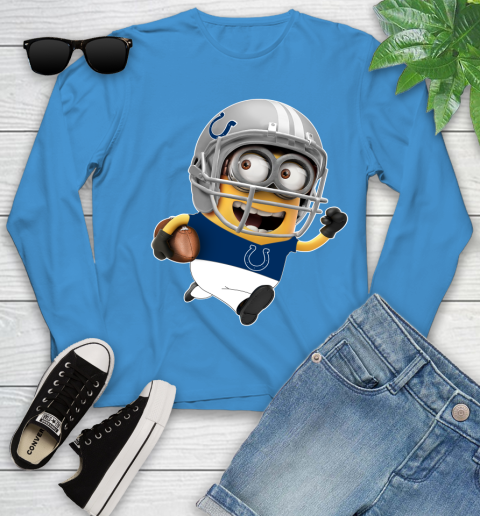 NFL Indianapolis Colts Minions Disney Football Sports Youth Long Sleeve 7