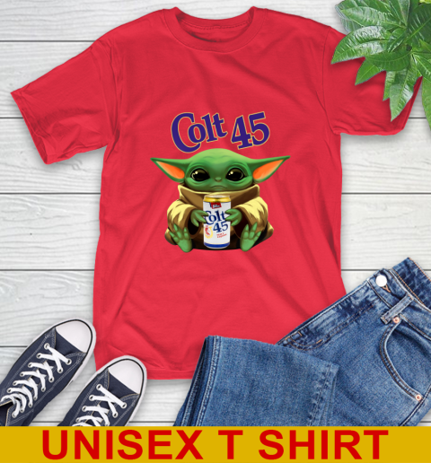 Star Wars Baby Yoda Hugs Colt 45 Beer Shirt 10