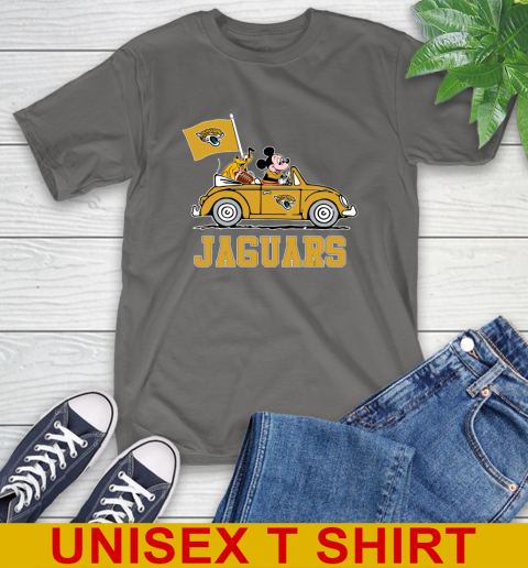 NFL Football Jacksonville Jaguars Pluto Mickey Driving Disney Shirt T-Shirt - Image 9