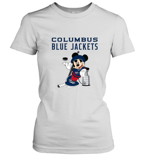 Mickey Columbus Blue Jackets With The Stanley Cup Hockey NHL Women's T-Shirt