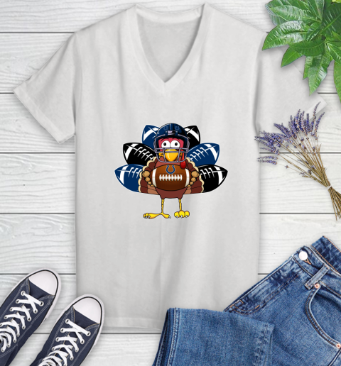 Indianapolis Colts Turkey Thanksgiving Day Women's V-Neck T-Shirt