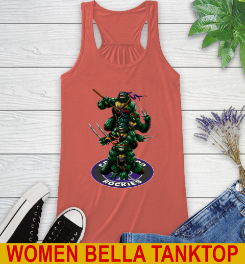 MLB Baseball Colorado Rockies Teenage Mutant Ninja Turtles Shirt Racerback Tank 4