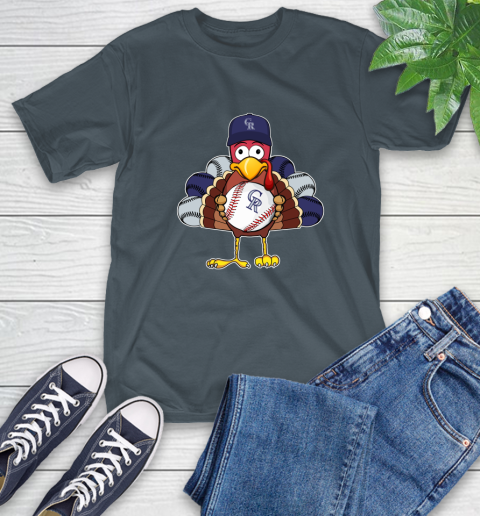 Colorado Rockies Turkey thanksgiving T-Shirt 9
