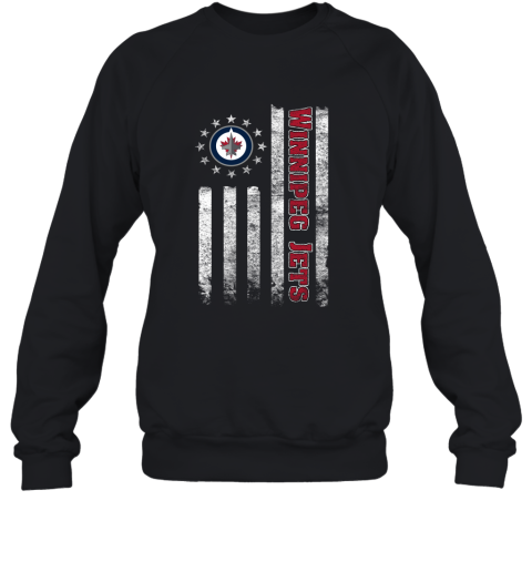 NHL American Flag Hockey Sports Winnipeg Jets Sweatshirt