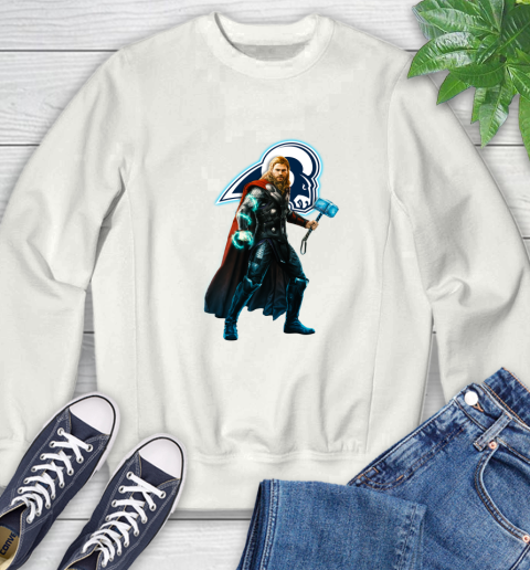 NFL Thor Avengers Endgame Football Los Angeles Rams Sweatshirt
