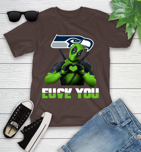 NHL Seattle Seahawks Deadpool Love You Fuck You Football Sports Youth T-Shirt 7
