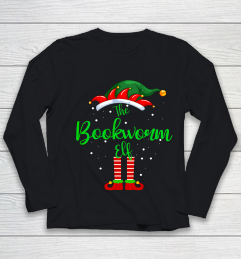 Bookworm Elf Matching Family Group Christmas Party Pajama Youth Long Sleeve