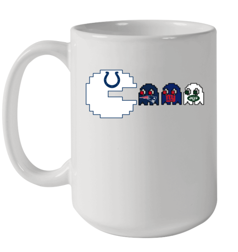 Indianapolis Colts NFL Football Pac Man Champion Ceramic Mug 15oz