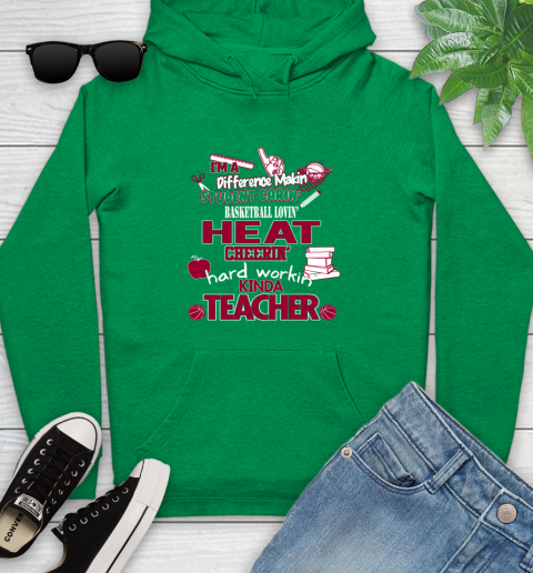 Miami Heat NBA I'm A Difference Making Student Caring Basketball Loving Kinda Teacher Youth Hoodie 9
