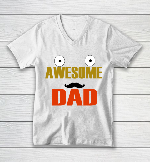Father's Day Funny Gift Ideas Apparel  Awesome dad V-Neck T-Shirt
