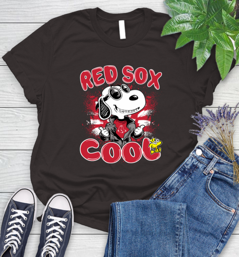 MLB Baseball Boston Red Sox Cool Snoopy Shirt Women's T-Shirt 9