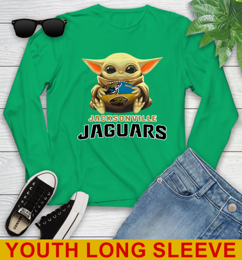 NFL Football Jacksonville Jaguars Baby Yoda Star Wars Shirt Youth Long Sleeve 8 NFL Football Jacksonville Jaguars Baby Yoda Star Wars Shirt Youth Long Sleeve - Image 8