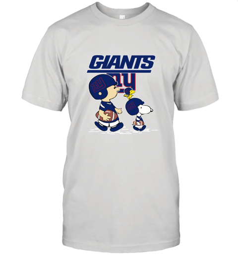 New York Giants Let's Play Football Together Snoopy NFL Unisex Jersey Tee