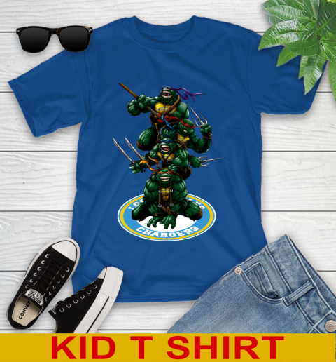 NFL Football Los Angeles Chargers Teenage Mutant Ninja Turtles Shirt Youth T-Shirt 9