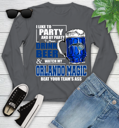 NBA Drink Beer and Watch My Orlando Magic Beat Your Team's Ass Basketball Youth Long Sleeve 9
