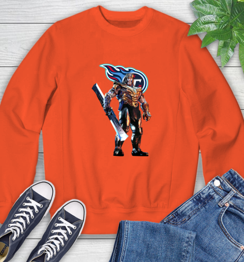 NFL Thanos Gauntlet Avengers Endgame Football Tennessee Titans Sweatshirt 4