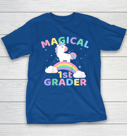 Back To School 1st First Grade Magical Unicorn Rainbow Youth T-Shirt 6