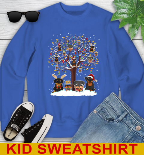 Rottweiler dog pet lover light christmas tree shirt 255