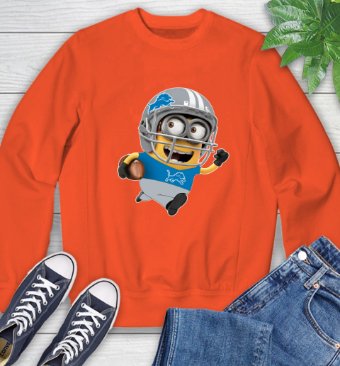 NFL Detroit Lions Minions Disney Football Sports Sweatshirt 4