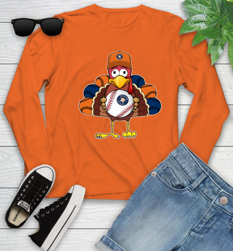 Houston Astros Turkey thanksgiving Youth Long Sleeve 4