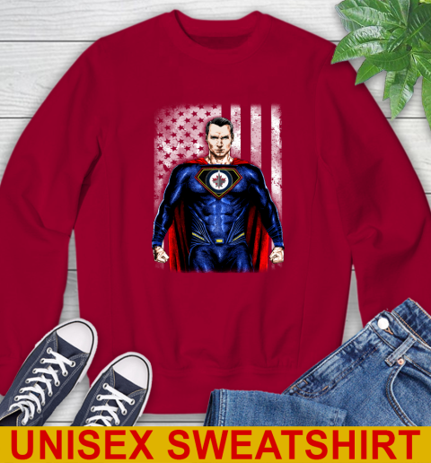 NHL Hockey Winnipeg Jets Superman DC Shirt Sweatshirt 9