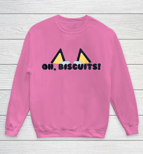 Blueys Oh Biscuits Mums Dad Cartoon Mothers Youth Sweatshirt 3