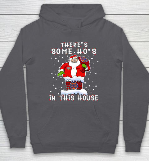 New York Knicks Christmas There Is Some Hos In This House Santa Stuck In The Chimney NBA Hoodie 4