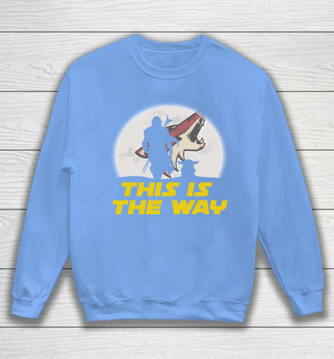 Arizona Coyotes NHL Ice Hockey Star Wars Yoda And Mandalorian This Is The Way Sweatshirt 8
