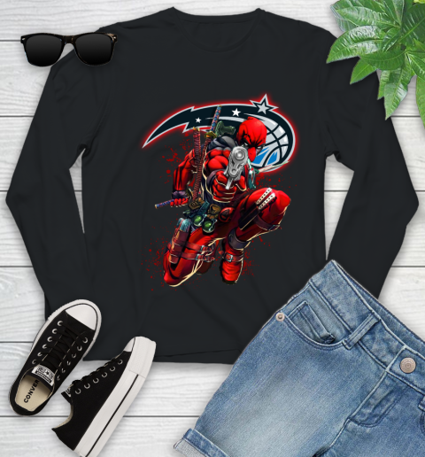 NBA Deadpool Marvel Comics Sports Basketball Orlando Magic Youth Long Sleeve 2