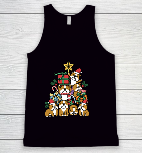 Christmas Tree English Bulldog Dog Tank Top