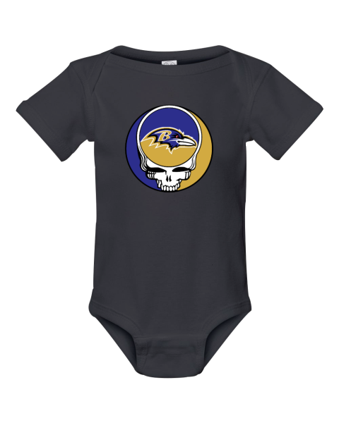 Baltimore Ravens x Grateful Dead Infant Baby Rib Bodysuit