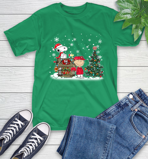 NFL San Francisco 49ers Snoopy Charlie Brown Christmas Football Super Bowl Sports T-Shirt 7