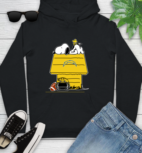 Los Angeles Chargers NFL Football Snoopy Woodstock The Peanuts Movie Youth Hoodie 2