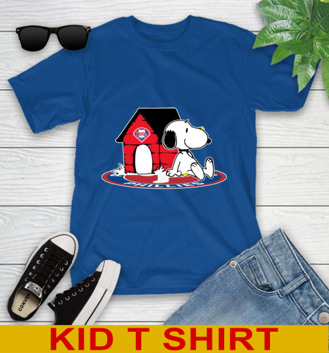 MLB Baseball Philadelphia Phillies Snoopy The Peanuts Movie Shirt Youth T-Shirt 9