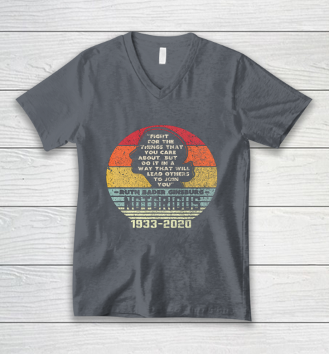 Notorious RBG 1933  2020 Fight For The Things You Care About V-Neck T-Shirt 4