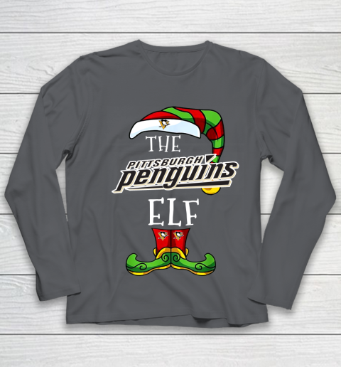 Pittsburgh Penguins Christmas ELF Funny NHL Youth Long Sleeve 6
