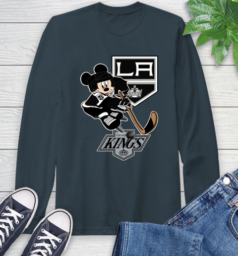 Los Angeles Kings Mickey Mouse Disney Hockey T Shirt Long Sleeve T-Shirt 8