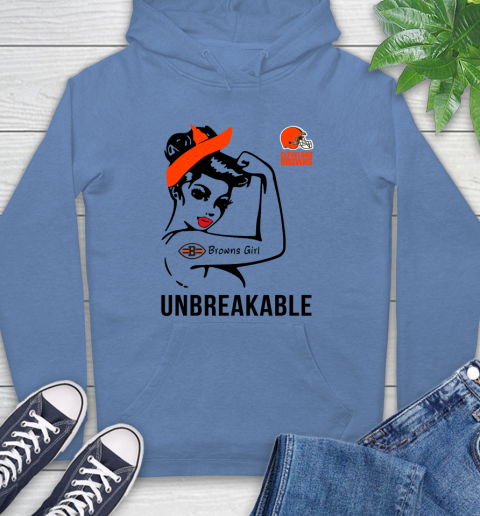 NFL Cleveland Browns Girl Unbreakable Football Sports Hoodie 9