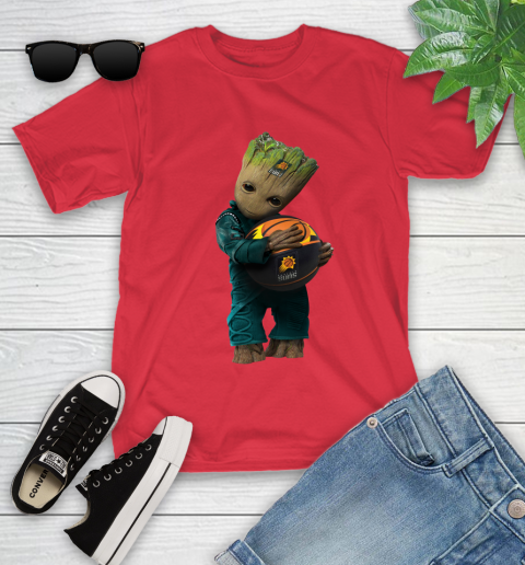 NBA Groot Guardians Of The Galaxy Basketball Sports Phoenix Suns Youth T-Shirt 10