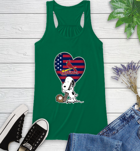 St.Louis Cardinals MLB Baseball The Peanuts Movie Adorable Snoopy Racerback Tank 7