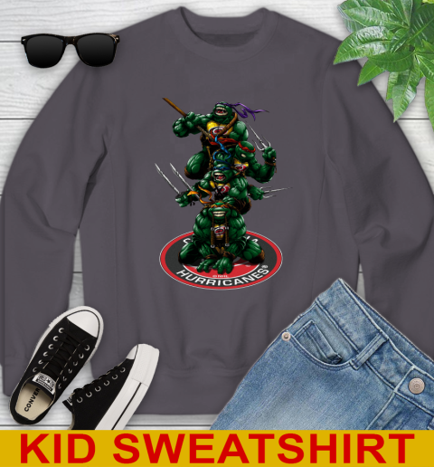 NHL Hockey Carolina Hurricanes Teenage Mutant Ninja Turtles Shirt Youth Sweatshirt 6